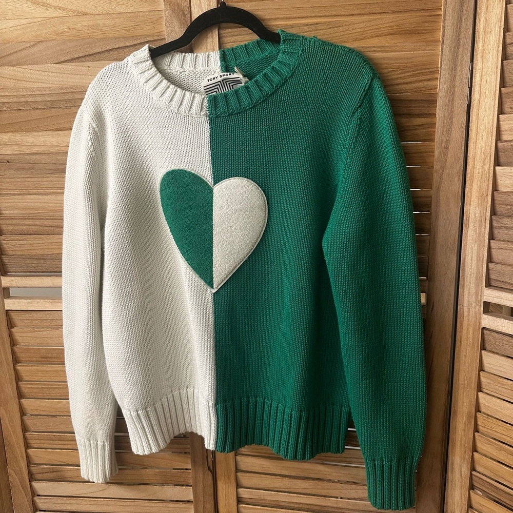Tory Burch Heart Sweater for Tennis Collection size L - Picture 2 of 6